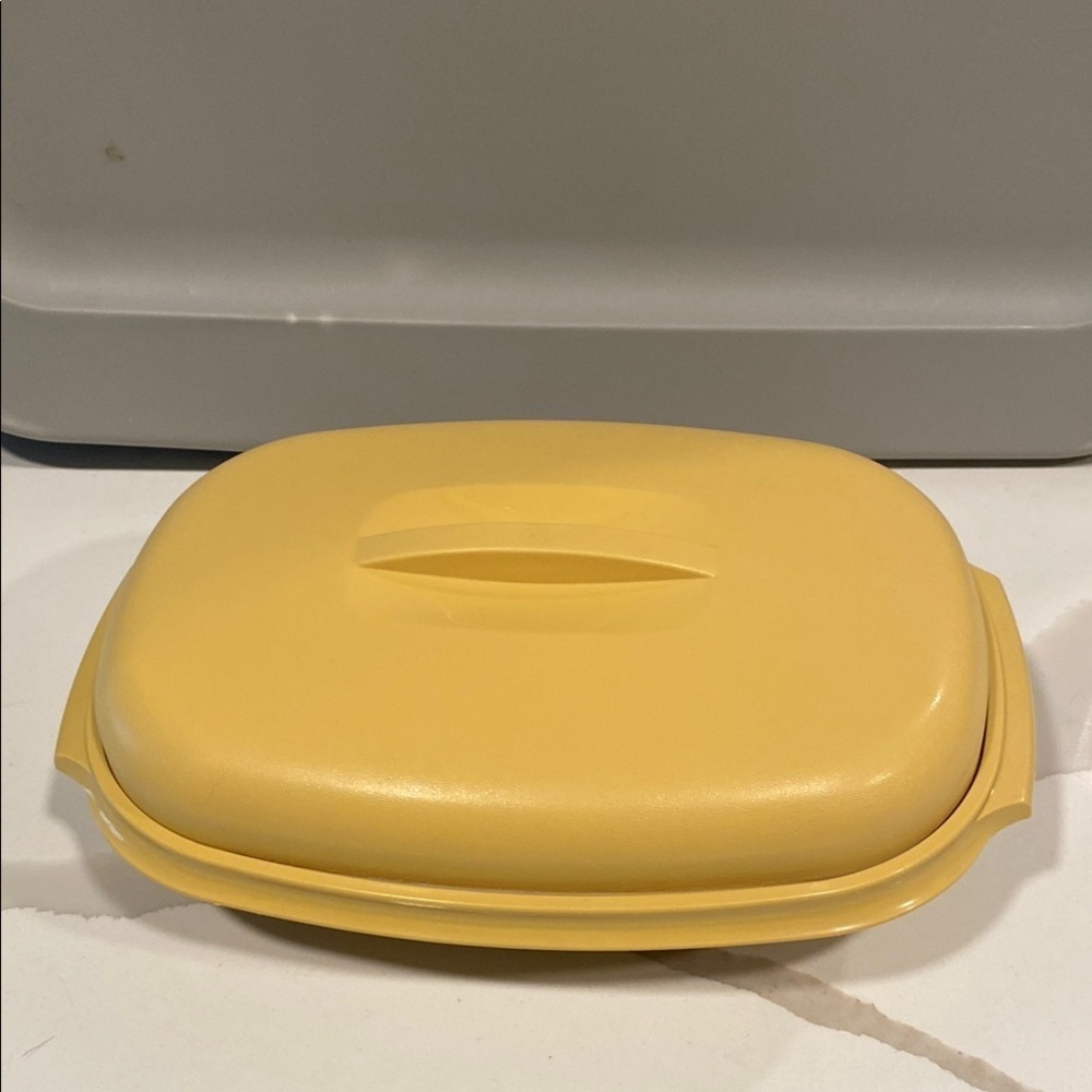 Tupperware Yellow Steamer Set Golden Harvest 3 Piece Vintage Microwave Cooker